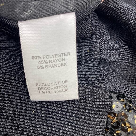 Berek Jacket Womans Large Black & Gold Glitter Rhinestone Electric Grandma - Picture 7 of 9